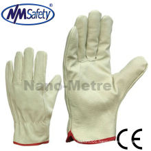 NMSAFETY light yellow cow grain leather working gloves